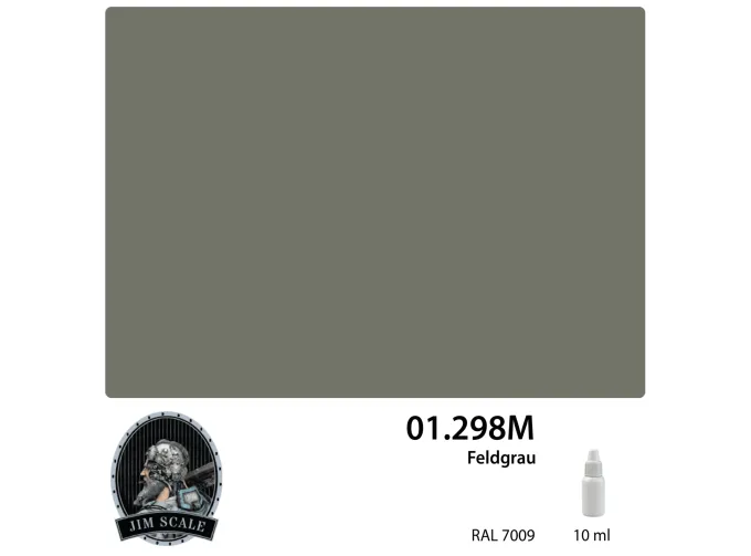 Краска акриловая для аэрографа Jim Scale: Feldgrau (RAL 7009), 10 мл 