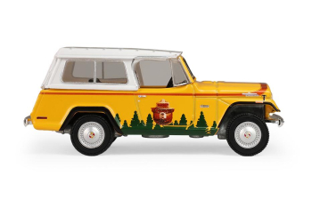 JEEP Jeepster Commando, Trees Are Wonderful Friends *Smokey Bear Series 5* (1971), yellow / white