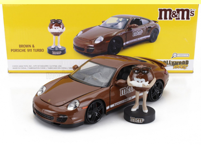 PORSCHE 911 997 Turbo With M&m's Figure (2007), Brown