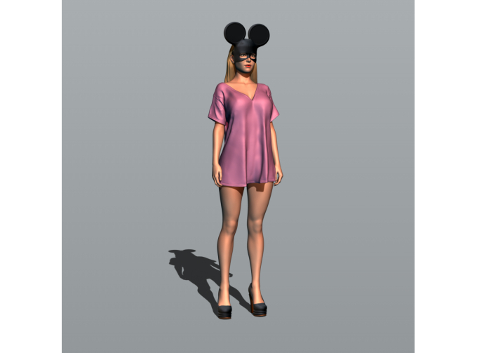 Фигурка Женщина-мышь, окрашенная