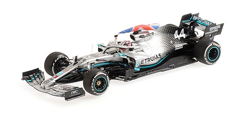 MERCEDES-AMG PETRONAS MOTORSPORT F1 W10 EQ POWER+ - LEWIS HAMILTON W. FLAG - WINNER BRITISH GP 2019