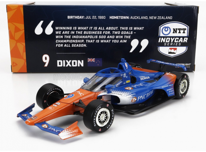 CHEVROLET Team Pnc Bank Chip Ganassi Racing N9 Indianapolis Indy 500 Indycar Series (2023) S.Dixon, Blue Orange