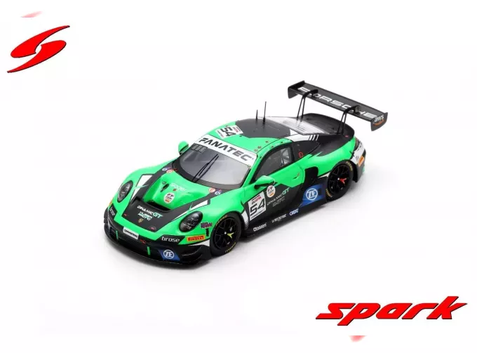 PORSCHE 911 992 Gt3 R Team Huber Racing №54 24h Spa (2023) A.Guven - S.Muller - C.Engelhart, Green Black