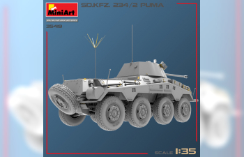 Сборная модель Sd.kfz. 234/2 Puma Tank Military 1945