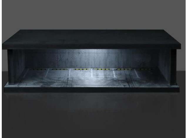 Diorama *Parking lot with light*, black
