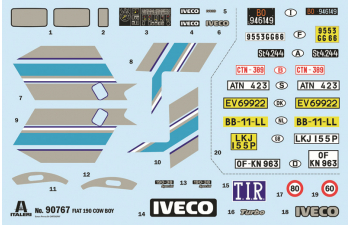 Сборная модель IVECO FIAT 190.38 Cowboy Turbo Tractor Truck 2-assi 1984