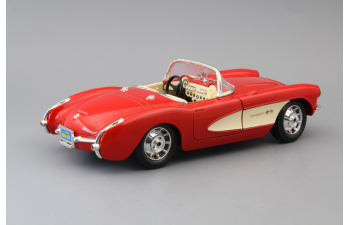 CHEVROLET Corvette (1957), red / beige