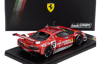 FERRARI 296 Gt3 3.0l Twin Turbo V6 Team Uni-robo Bluegrass Ferrari Velorex №6 Gt300 Super Gt (2025) Yoshiaki Katayama - Roberto Mehri Muntan, Red White