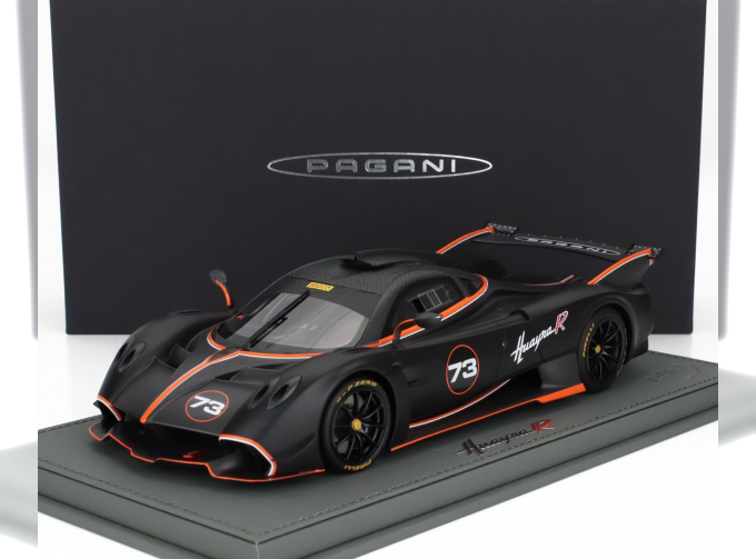 PAGANI Huayra R №73 Racing (2021) - Con Vetrina - With Showcase, Matt Black Carbon
