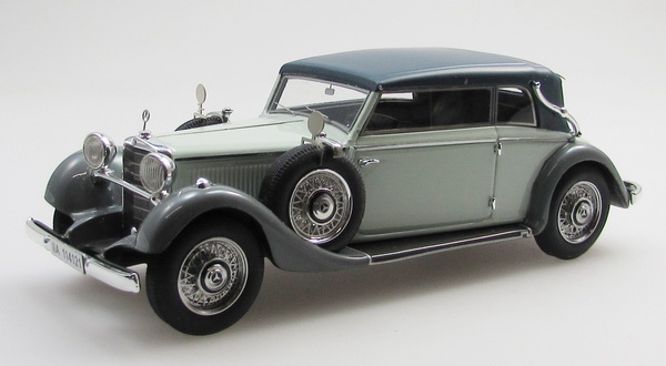 Mercedes-Benz 1933-36 Mercedes-Benz 290 W18 lang cabriolet B Long Wheel Base Top Up and wire wheels Two-Tone Grey