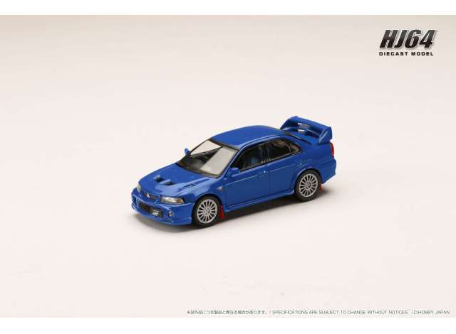 MITSUBISHI Lancer GSR Evolution 6 (CP9A) with Mud flap, lance blue 1999