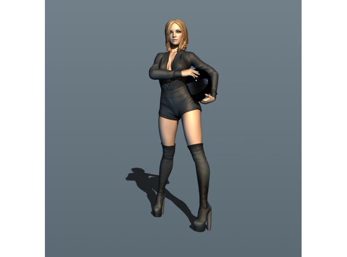 Фигурка Гонщица 4, окрашенная