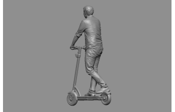 Фигурка Парень на самокате. (под покраску)