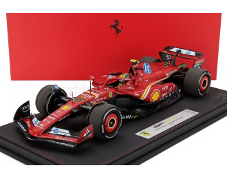 FERRARI F1 Sf-24 Team Scuderia Ferrari N 55 Monza Italy Gp (2024) Carlos Sainz - Con Vetrina - With Showcase, Red Black
