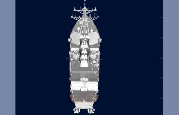 Сборная модель Американский эсминец USS Forrest Sherman DDG-98