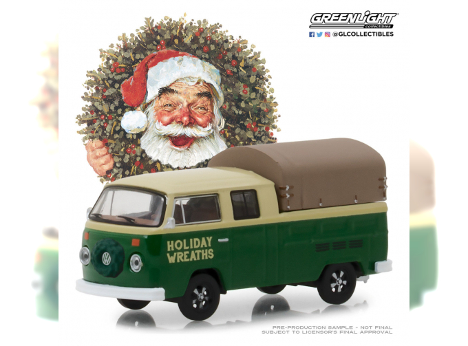 VOLKSWAGEN T2 Double Cab pick-up "Holiday wreaths" c тентом 1978