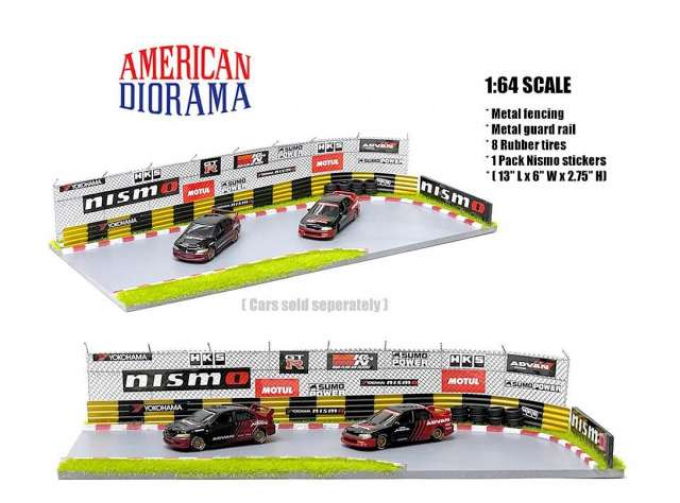 ACCESSORIES DIORAMA ADVAN NISMO RACE TRACK, RED BLACK