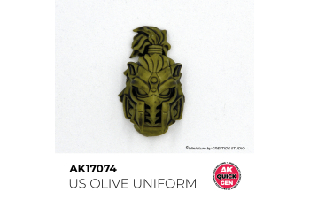 Краска акриловая QUICK GEN - Оливковый цвет униформы США / US OLIVE UNIFORM, 18мл