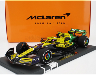 McLAREN F1 Mcl38 Team Mclaren N 4 4th Monaco Gp (senna 30th Anniversary) (2024) Lando Norris, Yellow Green Black