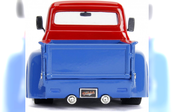 FORD F-100 Truck (1952), красный с синим, с фигуркой Супергерл