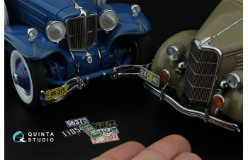 3D Декаль Автомобильные номера США, юго-восточные штаты, 1910-1940 (для всех моделей) (на метал. основании)