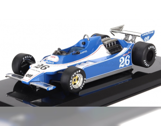 LIGIER F1 Js11 №26 Season (1979) Jacques Laffite - Con Vetrina - With Showcase, Light Blue White