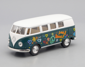 VOLKSWAGEN Classical Bus Peace and Love (1962), white / green
