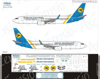 Декаль на самолет Boeing 737-800 Ukraine International Airlines