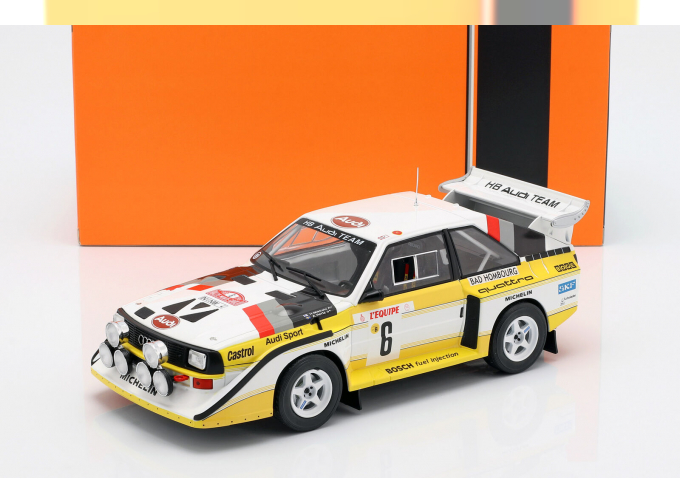 AUDI Sport Quattro S1 E2 #6 "HB Audi Team" Mikkola/Hertz Rally Monte Carlo 1986