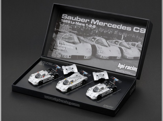 Sauber Mercedes C9 #61, #62, #63 Le Mans (1989), набор из 3-х моделей