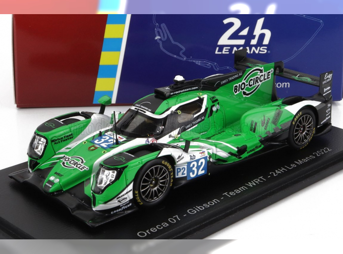 ORECA Gibson 07 Gk428 4.2l V8 Team Wrt N32 24h Le Mans (2022) R.Ineichen - M.Bortolotti - D.Vanthoor, Green White