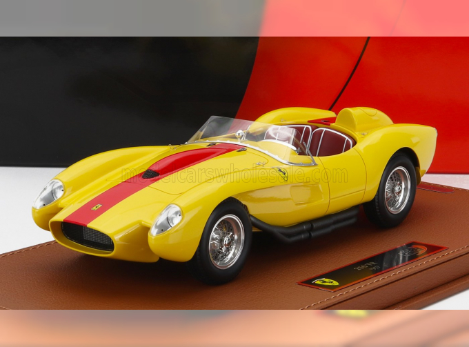 FERRARI 250tr Testarossa Spider (1957) - Con Vetrina - With Showcase, Yellow Red