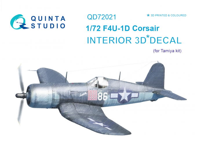 3D Декаль интерьера кабины F4U-1D Corsair (Tamiya)