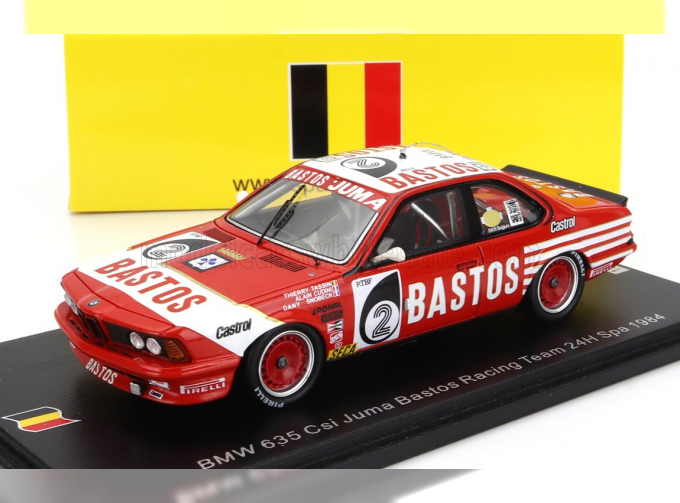 BMW 6-series 635 Csi Team Bastos Juma Racing №2 24h Spa (1984) Th.Tassin - A.Cudini - D.Snobeck, Red White