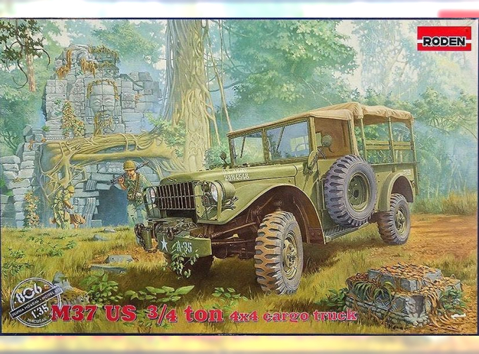 Сборная модель Американский грузовой автомобиль Dodge M-37 3/4 ton 4x4