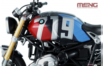 Сборная модель Мотоцикл BMW R nineT Option 719 Mars Red/ Cosmic Blue (Окрашенный)