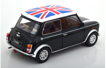 MINI Cooper RHD, dark green-metallic white Union Jack