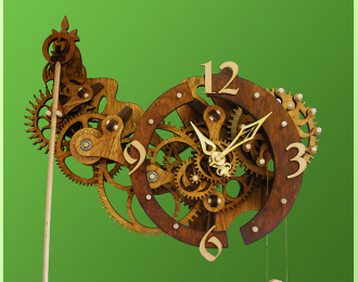 Сборная модель Настенные деревянные часы