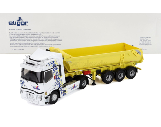 RENAULT T480 Truck Cassone Ribaltabile Garnier Transports (2021), White Yellow