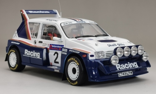 MG Metro 6R4 №2 British Midland Ulster Rallye Rothmans Racing (1986), blue/white