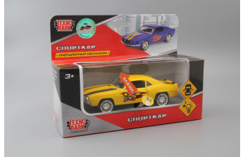 Спорткар, желтый + световые и звуковые эффекты