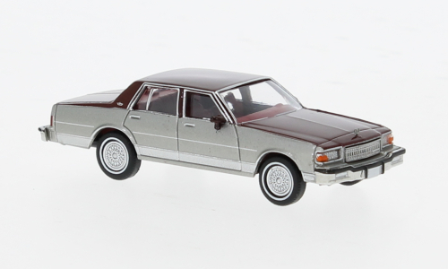 CHEVROLET Caprice (1987), silver/dark red