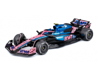 ALPINE F1 A525 Team Bwt Alpine №43 Season (2025) Franco Colapinto - With Pilot And Showcase, Black Blue Pink