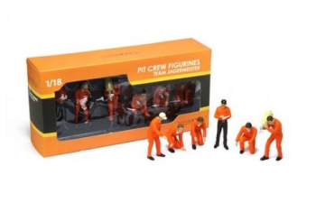 Набор из 6 фигурок механиков Team Jaegermeister (pit crew)