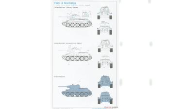 Сборная модель T-34/76 MOD.1943 w/COMMANDER CUPOLA NO.112 FACTORY