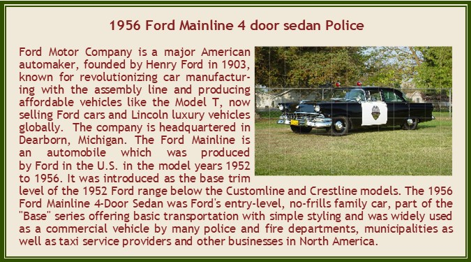 FORD Mainline 4х дверный седан полицейская