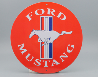 ACCESSORIES Metal Round Plate - Ford Mustang