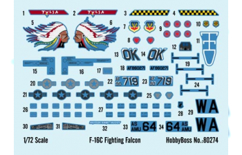 Сборная модель F-16C Fighting Falcon