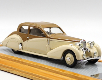 Bugatti T57 Coach Ventoux 1937 Gangloff Speciale Roussel sn57546 Original Car, Beige/Marroon