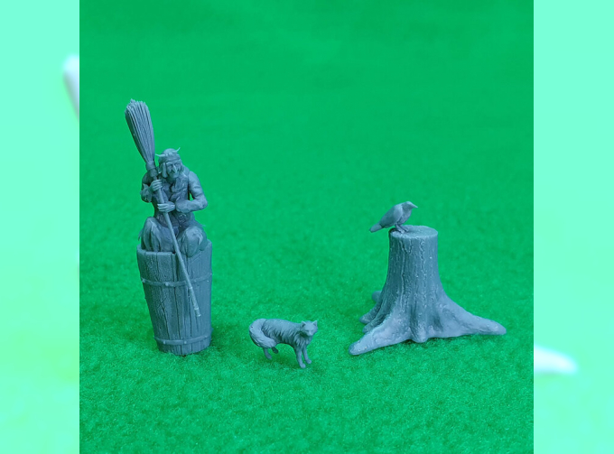 Фигурка "Баба-Яга в ступе"